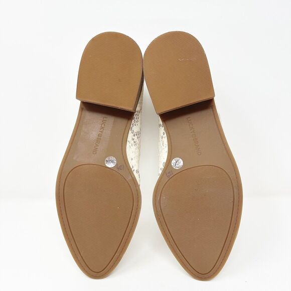 Lucky Brand Lenci Snake Print Leather Slip On Loafers Low Heel Shoes 7M Mob Wife - Picture 8 of 14